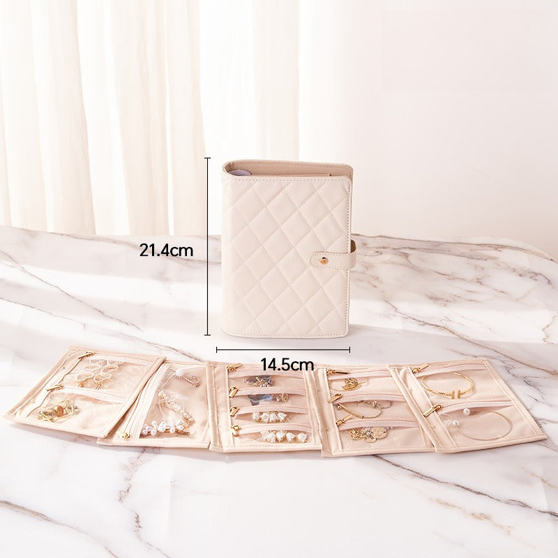 Book Style Jewelry Organizer Clutch Portable Multiple Colors