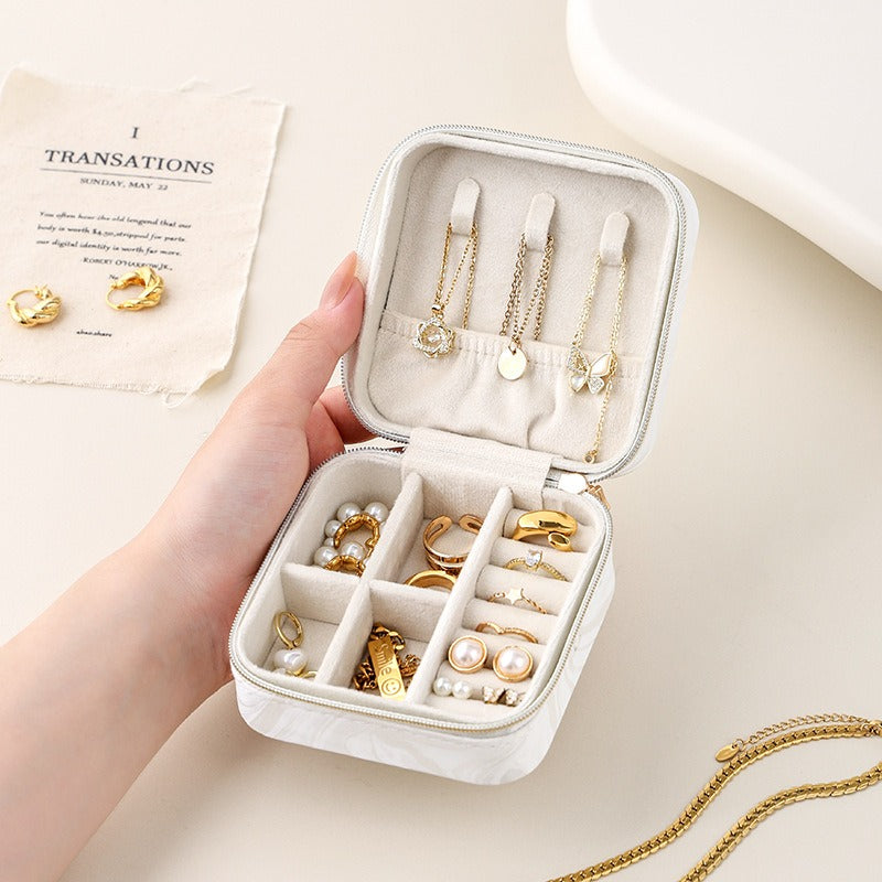 Simple Portable Vintage Jewelry Box Multiple Colors