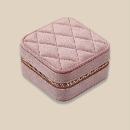 Multi Grid Diamond Velvet Jewelry Organizer Box
