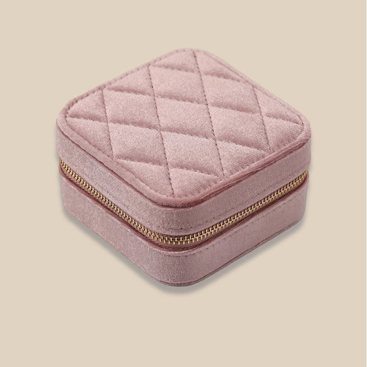 Multi Grid Diamond Velvet Jewelry Organizer Box