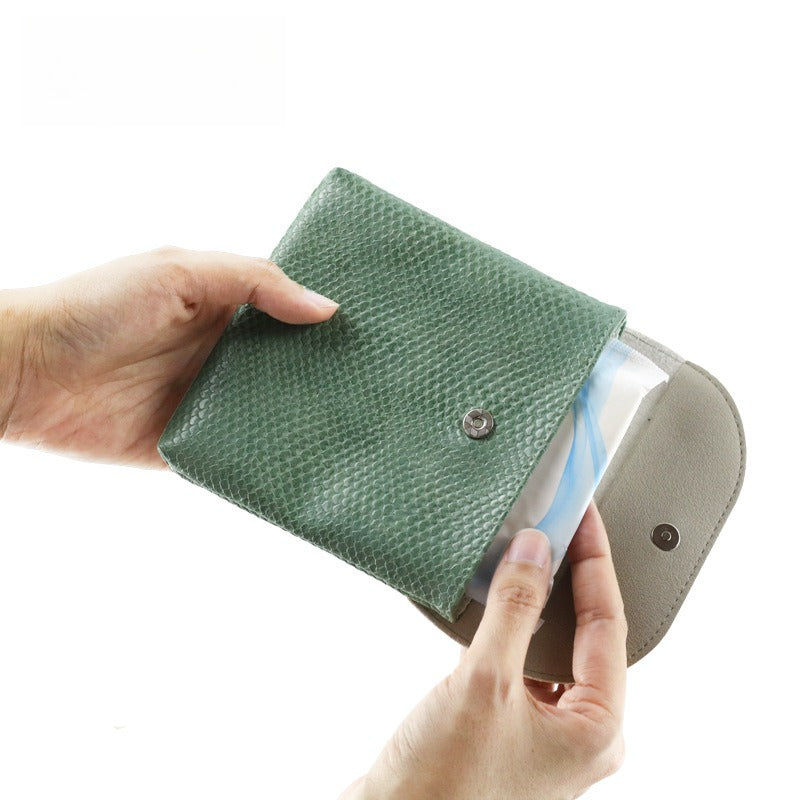 Stylish Snake Print PU Leather Mini Card Wallet