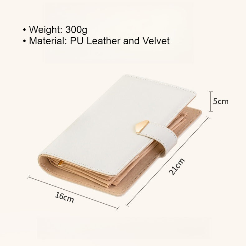 PU and Velvet Jewelry Organizer Bag Portable