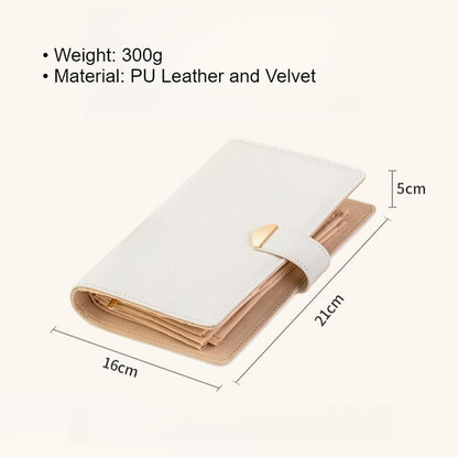 PU and Velvet Jewelry Organizer Bag Portable