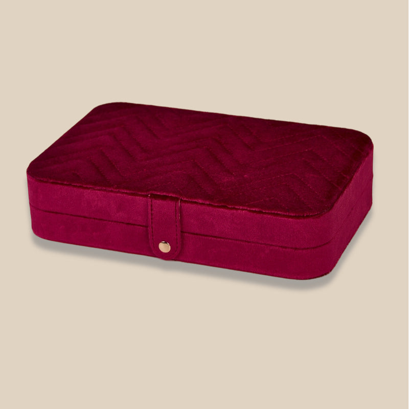 Large Multi Functional Velvet Jewelry Organizer Box
