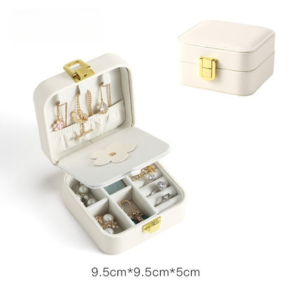 PU Leather Jewelry Box Portable Multiple Colors
