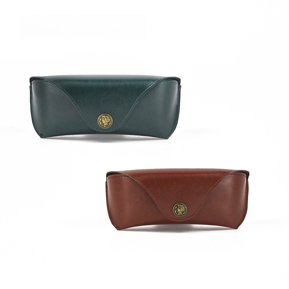 Handmade Retro PU Crush Resistant Portable Sunglasses Case
