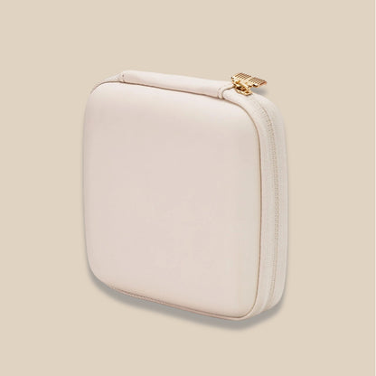 Simple Travel Jewelry Box Beige Green