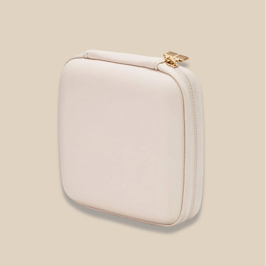 Simple Travel Jewelry Box Beige Green