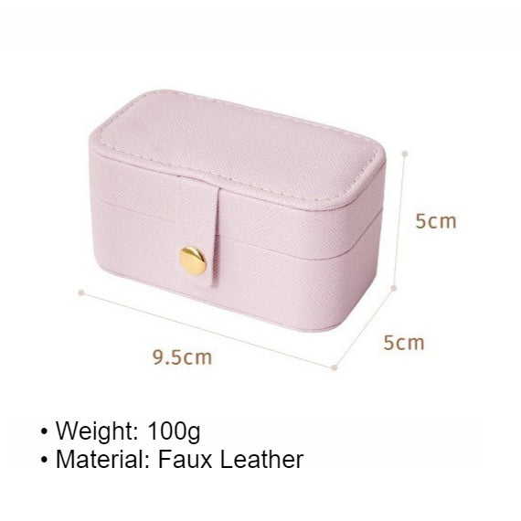 Simple Travel Jewelry Box for Rings Earrings Lipstick