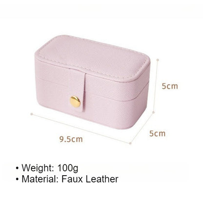 Simple Travel Jewelry Box for Rings Earrings Lipstick