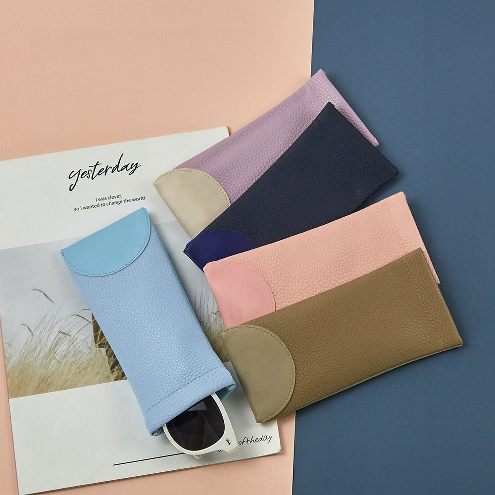 Portable PU Sunglasses Pouch Simple Case