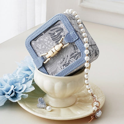 Vintage Portable Jewelry Box For Earrings Rings Multiple Colors