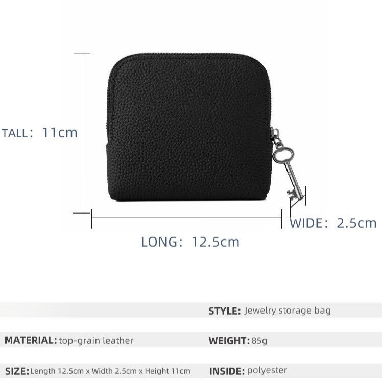 Genuine Leather Women's Multi Layer Travel Jewelry Organizer