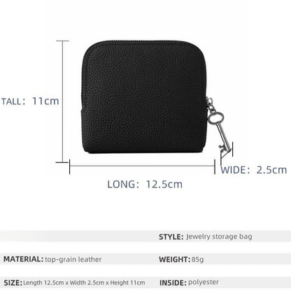 Genuine Leather Women's Multi Layer Travel Jewelry Organizer