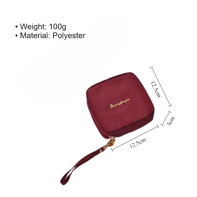 Portable Zipper Makeup Pouch Travel Cosmetic Bag
