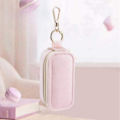 Hanging Keychain Jewelry Box Travel Mini Cute Velvet