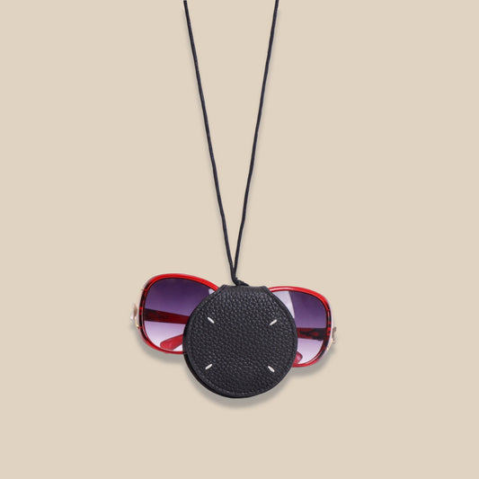 Genuine Leather Neck Magnetic Sunglasses Clip Multiple Colors