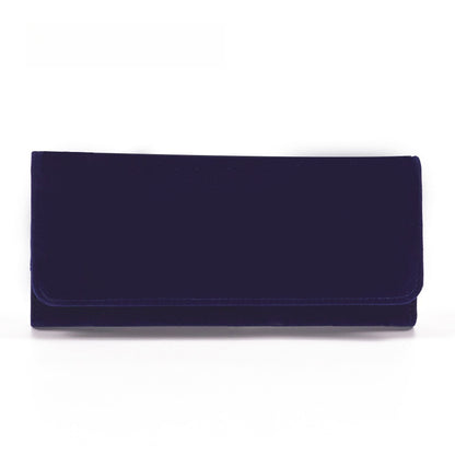 Deerskin Travel Jewelry Clutch Pouch Portable Blue