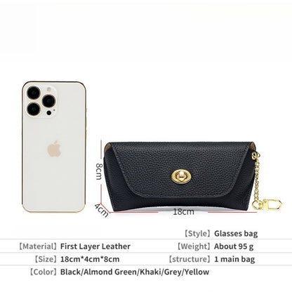 Genuine Leather Vintage Sunglasses Case Multiple Colors