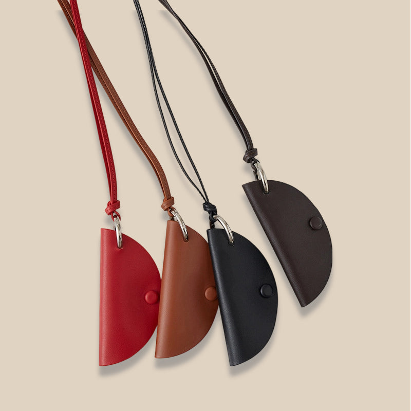 Genuine Leather Neck Keychain Eyewear Holder Multiple Colors