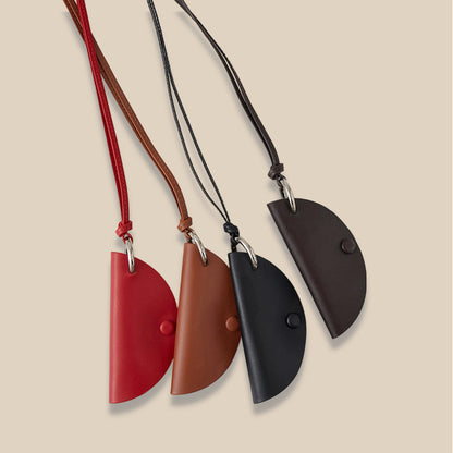Genuine Leather Neck Keychain Eyewear Holder Multiple Colors