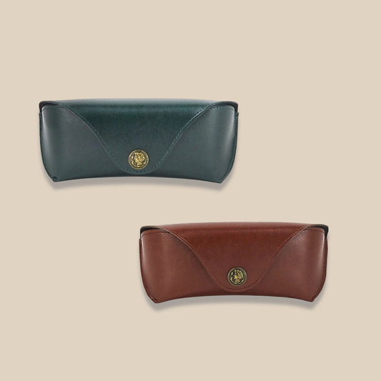 Handmade Retro PU Crush Resistant Portable Sunglasses Case