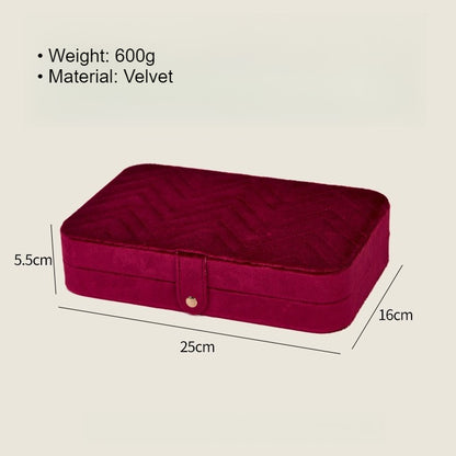 Large Multi Functional Velvet Jewelry Organizer Box