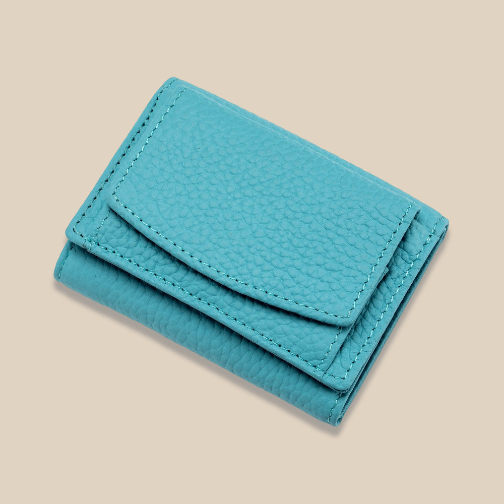 Genuine Leather RFID Mini Wallet Women Coin Purse