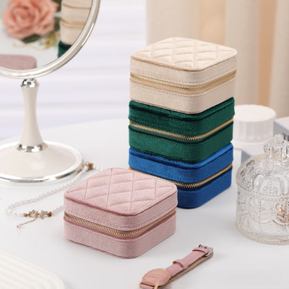 Multi Grid Diamond Velvet Jewelry Organizer Box
